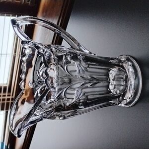 Lancaster EAPG Carnation Ware Pattern Pitcher Manganese Glass